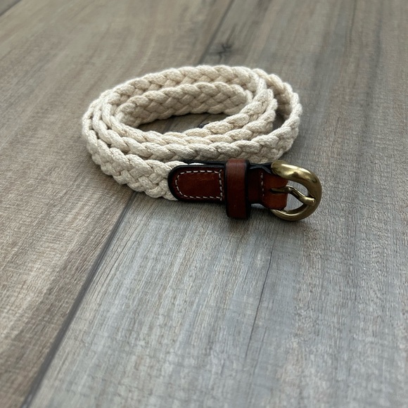 J Crew Women’s Cream Braided Belt - Size S/M - Picture 7 of 12